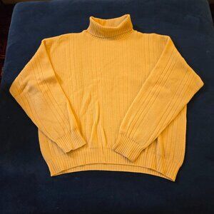 Malo tricot 100% pure cashmere ribbed pattern turtleneck sweater